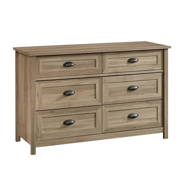 Sauder County Line 6-Drawer Dresser, Salt Oak Finish - Walmart.com | Walmart (US)