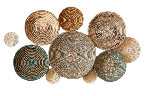 ChumDecor Woven Wicker Rattan Wall Basket Decor, Decorative Basket for Home Décor, Wall Baskets ... | Amazon (US)