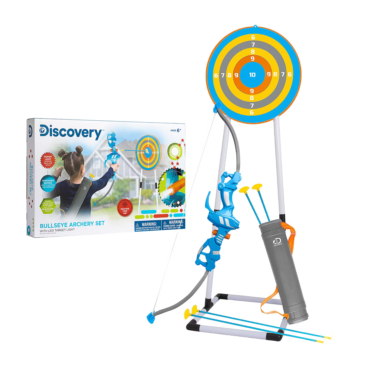 Discovery Kids Bullseye Outdoor Archery Set with LED Target | JCPenney