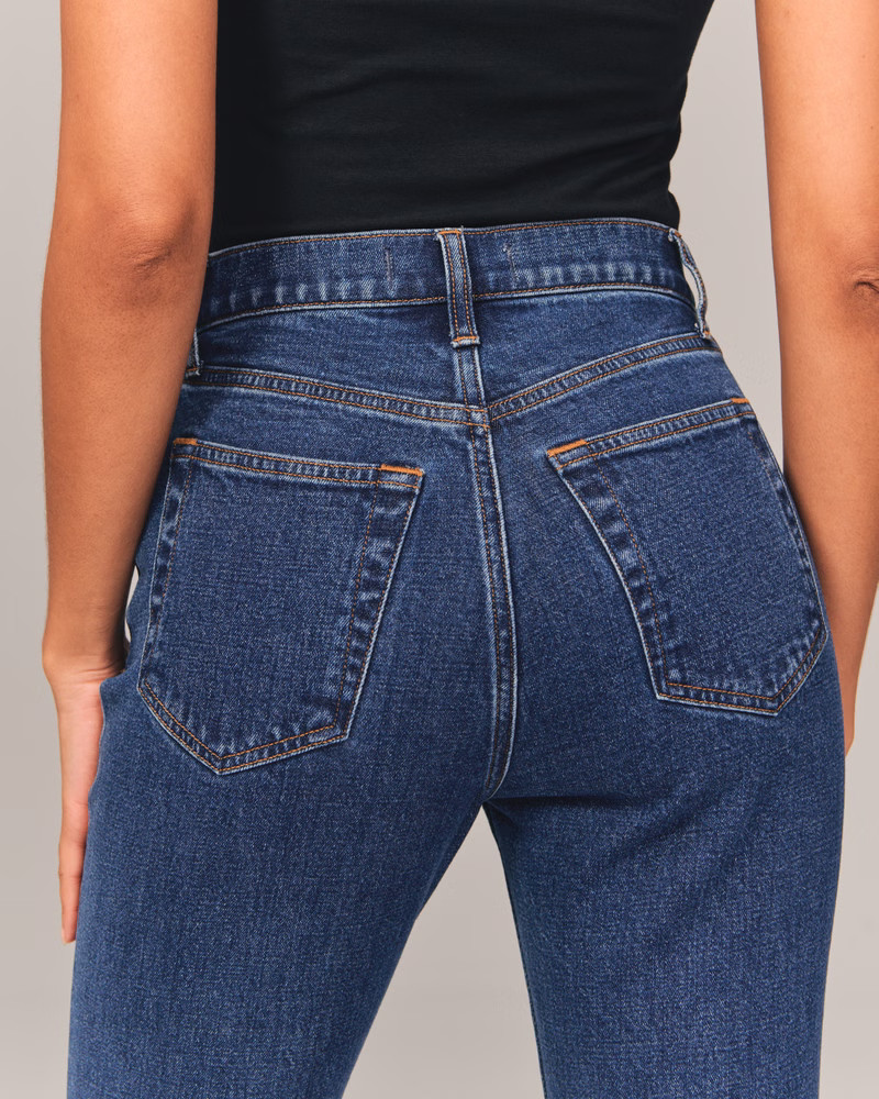 Ultra High Rise Ankle Straight Jean | Abercrombie & Fitch (US)