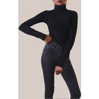 Black Long Sleeve Turtle Neck Top Women's Uk - 100% Organic Cotton | Etsy (US)