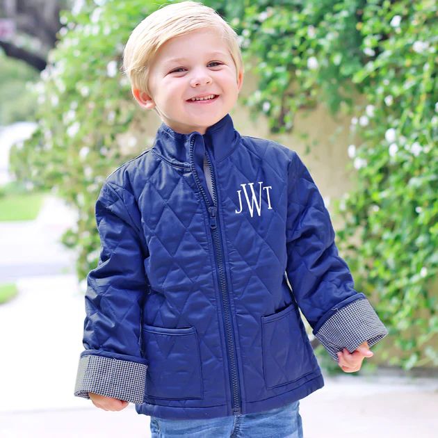 Quilted Navy Coat | Classic Whimsy