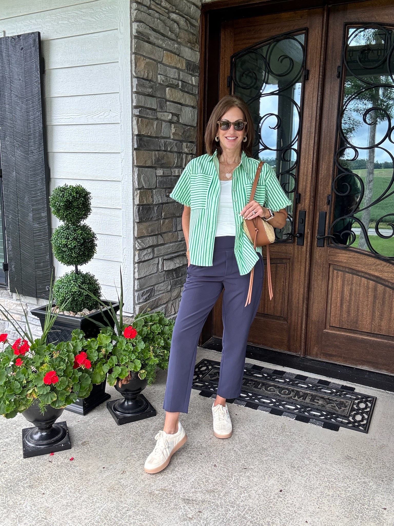 The perfect look for Summer! 

Shirt- small
Cami- XL
Navy pants- size 6 regular 

summer outfit, warm weather style, breezy clothes, casual summer fashion, lightweight outfit, sunny day look

#LTKStyleTip #LTKMidsize #LTKOver40