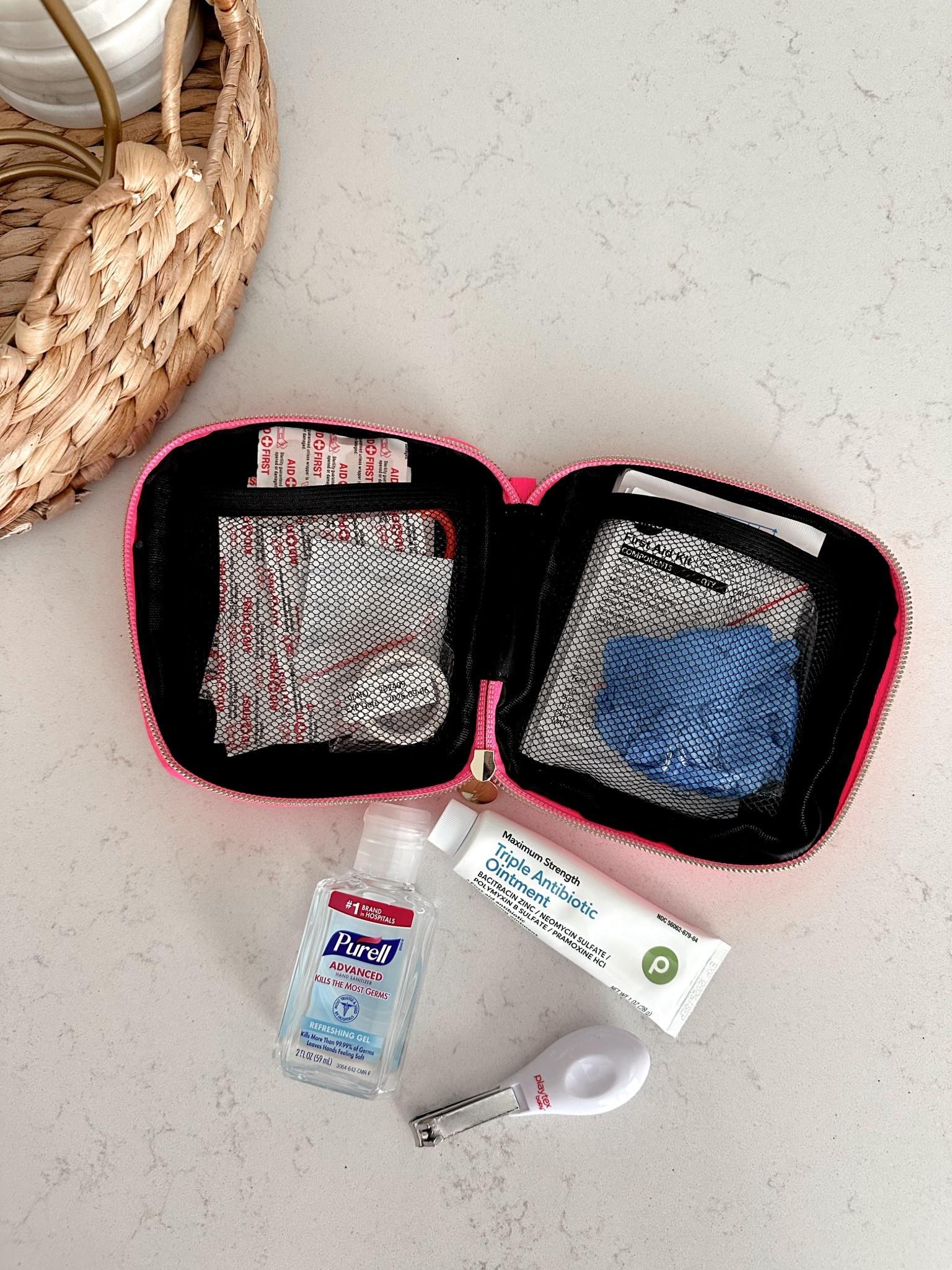 Travel item I found very useful while being on a cruise ship with my 8 month old baby & 3 year old toddler 


This portable first aid kit comes with  all the essentials you would need on vacay! I did also pack baby nail clippers, an antibiotic topical & sanitizer that fit perfectly in the kit. 

#LTKTravel #LTKKids #LTKBaby