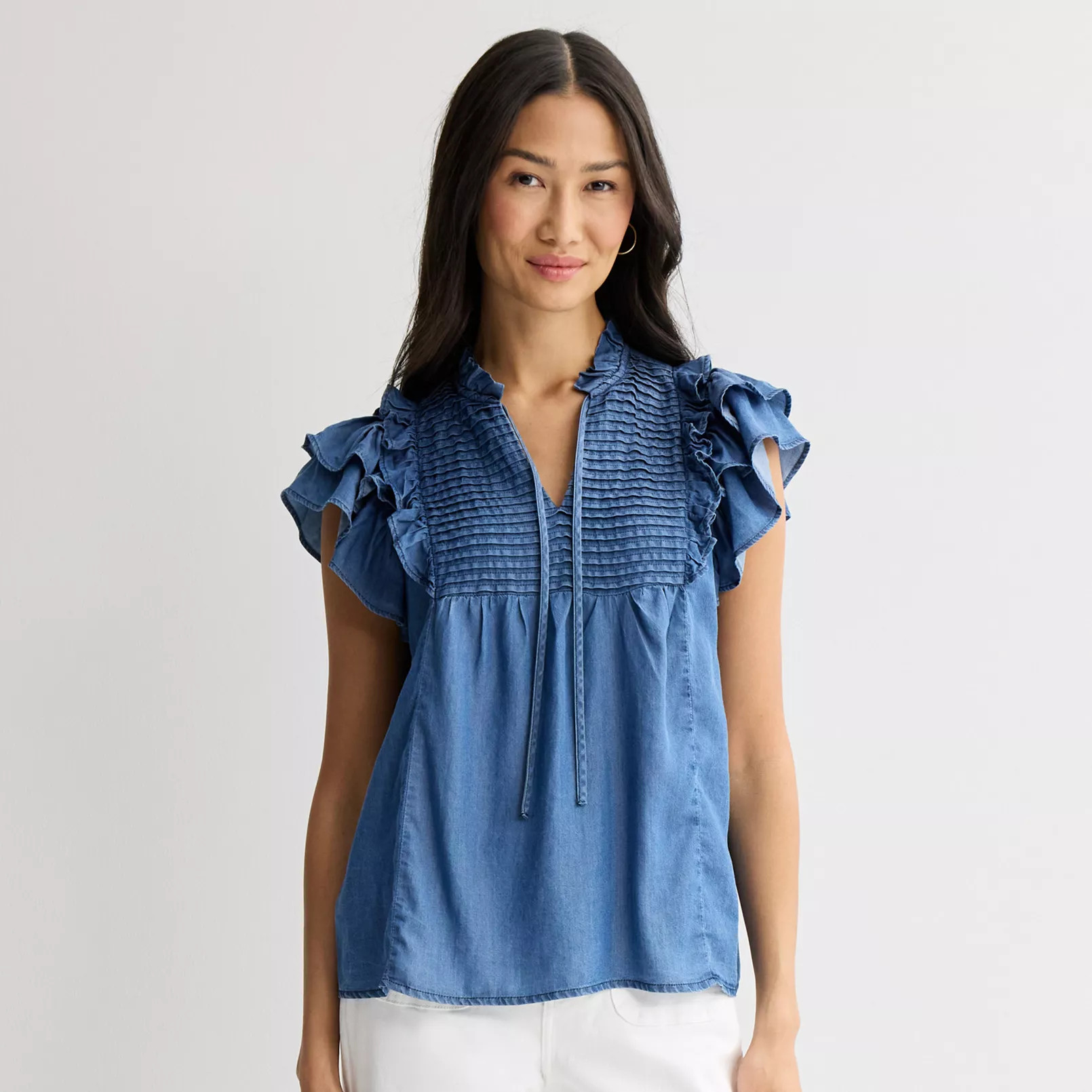 Women's Farmers Market Flutter Sleeve Blouse | Kohl's