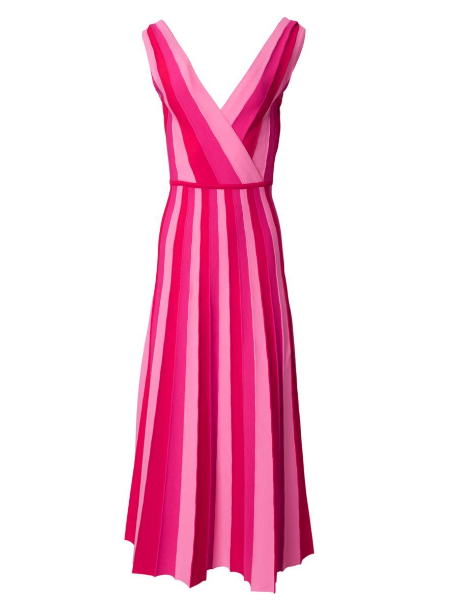 Carolina Herrera Striped Knit Midi-Dress | Saks Fifth Avenue