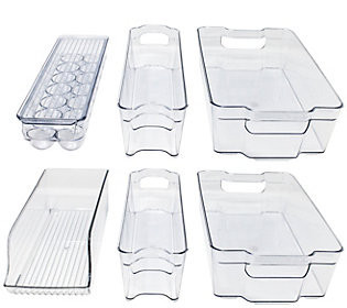 Sorbus 6-Piece Refrigerator & Freezer Organizer Bins | QVC