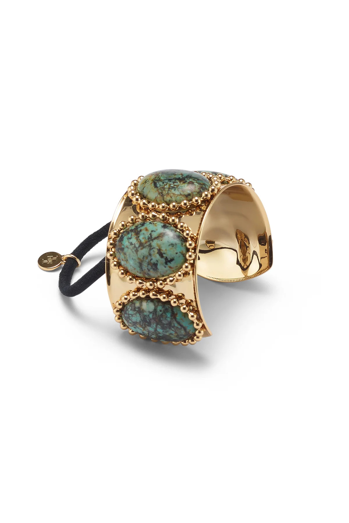 Tera Ballchain Stone Wide Pony Cuff | Lelet NY