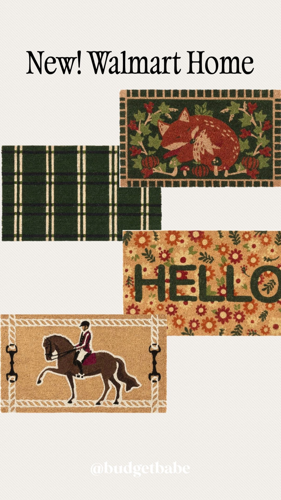New doormats at Walmart, just $11.80 each!  18”x30” #walmarthome fall entryway door affordable budget decor porch refresh

#LTKHome