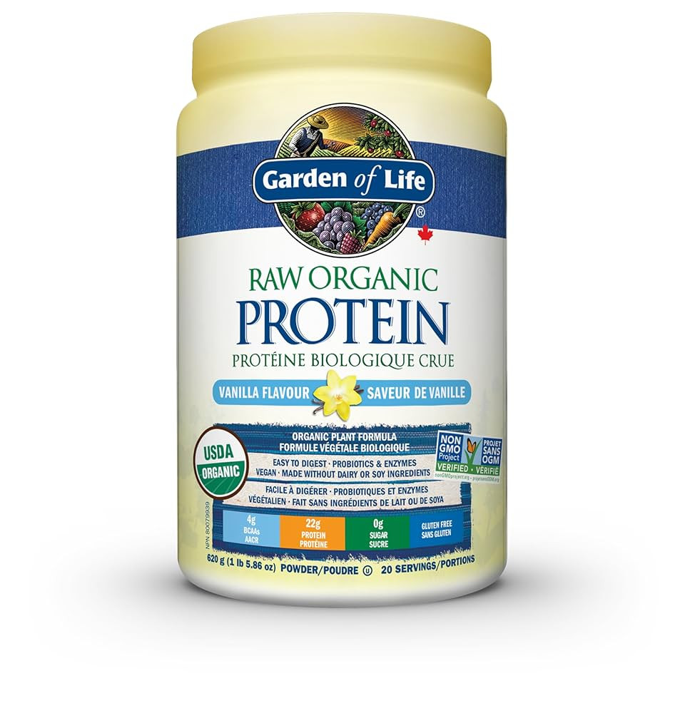Garden of Life Raw Organic Protein, Vanilla, 620g. Packed with 22 Grams of Certified Plant Protei... | Amazon (CA)
