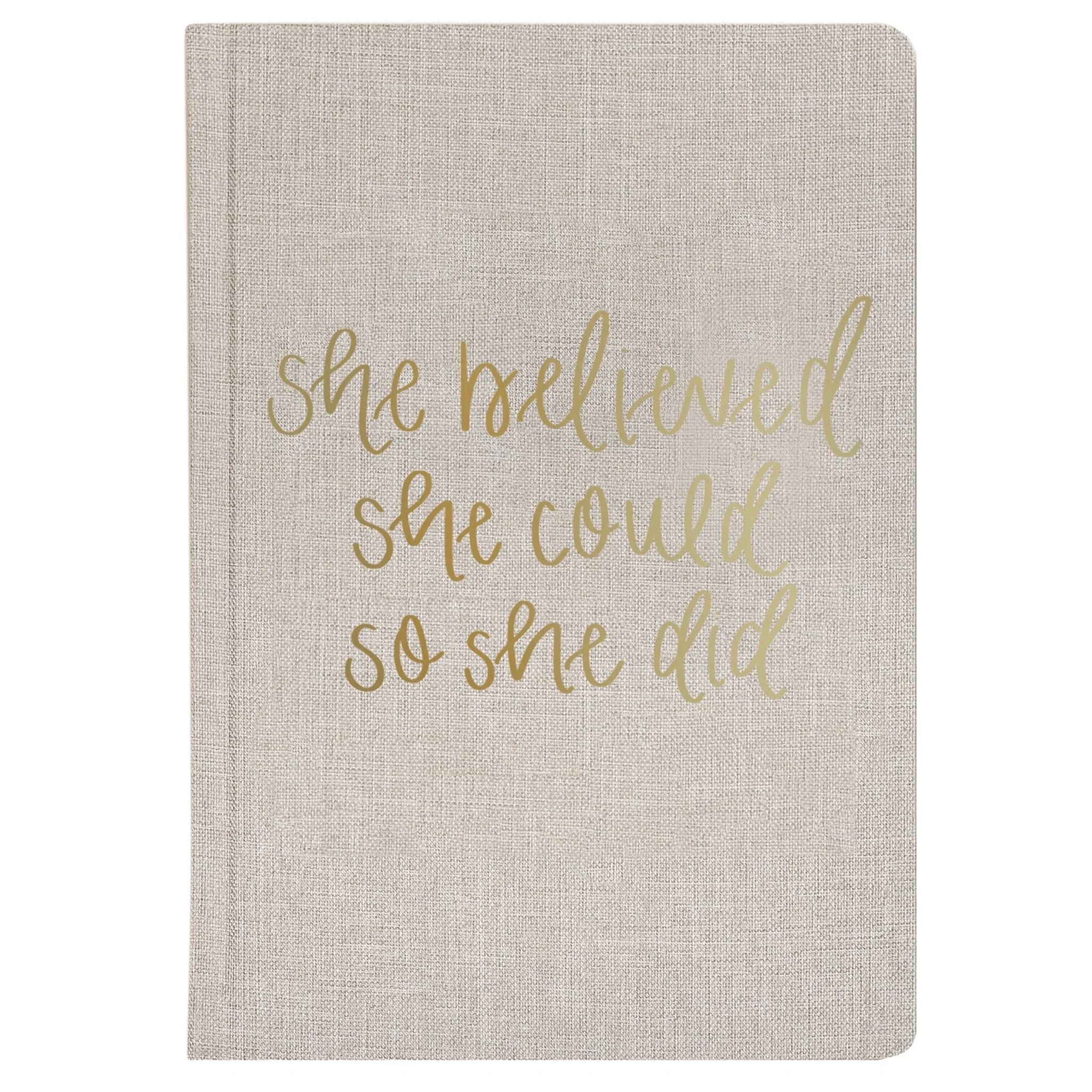 She Believed She Could Fabric Journal | Sweet Water Decor, LLC