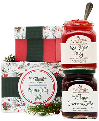 Stonewall Kitchen Holiday Pepper Jelly Collection Gift Box, 2 Piece Set - Macy's | Macy's