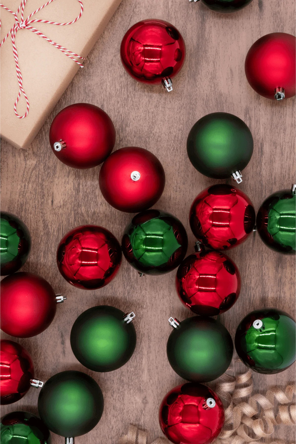 Red and Green Shatterproof Ornaments (48 Pack) | King of Christmas