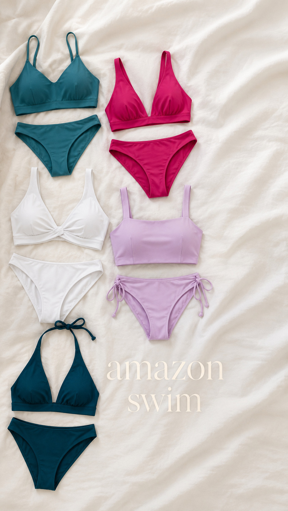 amazon swim finds i’m obsessed with 🤍✨ these swimsuits are perfect for beach days, pool days, lake weekends, summer trips, and vacation packing. love the bright colors, clean girl basics, flattering bikini tops, and easy mix-and-match pieces that look so cute but are still simple and wearable. comment “swim” and i’ll send the links 🫶

#amazonfinds #amazonswim #amazonswimsuits #amazonfashion #bikinifinds #swimwearfinds #summerfashion #summeroutfits #vacationoutfits #beachoutfit #pooldayoutfit #amazonfavorites #ltkfinds #collegegirlstyle #affordablefashion
 

 #LTKootd #LTKSwim #LTKTravel