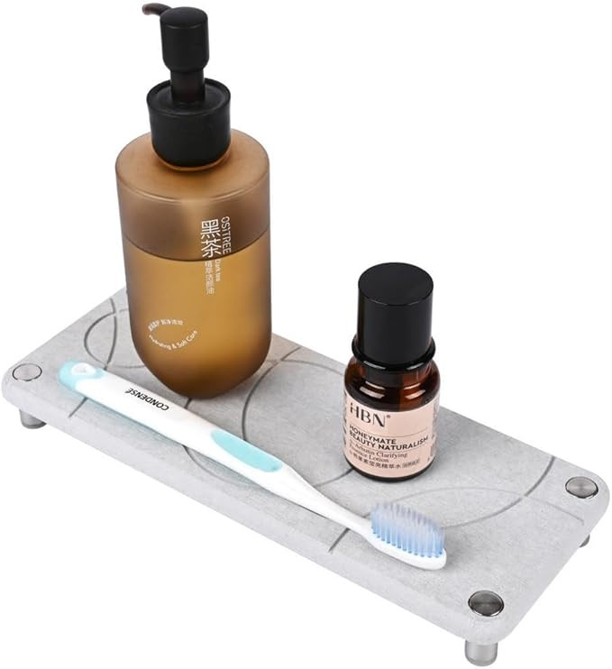 Inhousea Sink Stone Tray, Drying Stone Sink Caddy Organizers for Soap, Sponge Holder, Fast Drying... | Amazon (US)