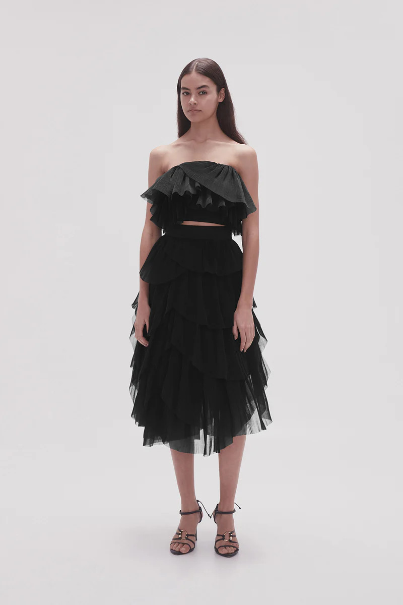 Elsie Pleated Midi Skirt | aje. (Australia)