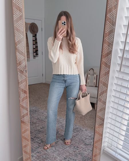 A beach sweater with jeans is a classic spring into summer outfit. Pair with a sandal or wedge for a great look!

#LTKfindsunder100 #LTKSeasonal #LTKover40