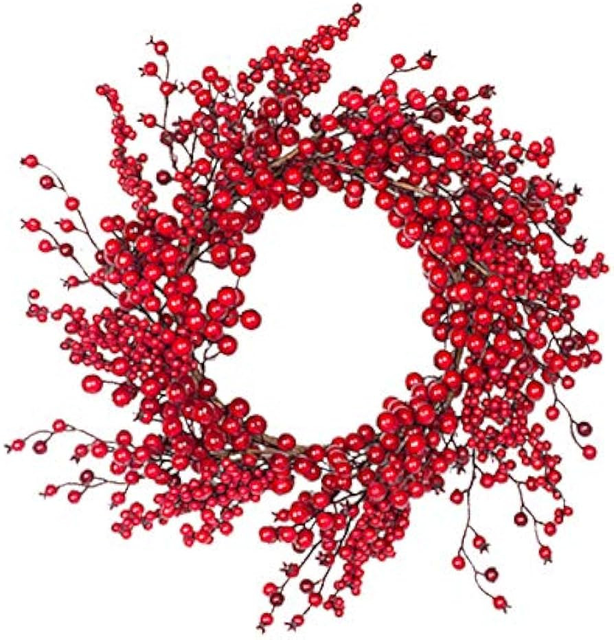 18 Inch Christmas Wreath Berry Wreath Winter Wreath Winter Wreath | Amazon (US)