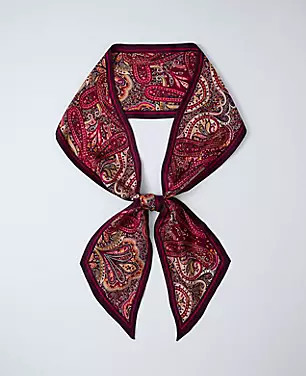 Skinny Paisley Silk Scarf | Ann Taylor