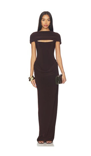 Lovers and Friends Selene Gown in Chocolate. - size XS | Revolve Clothing (Global)
