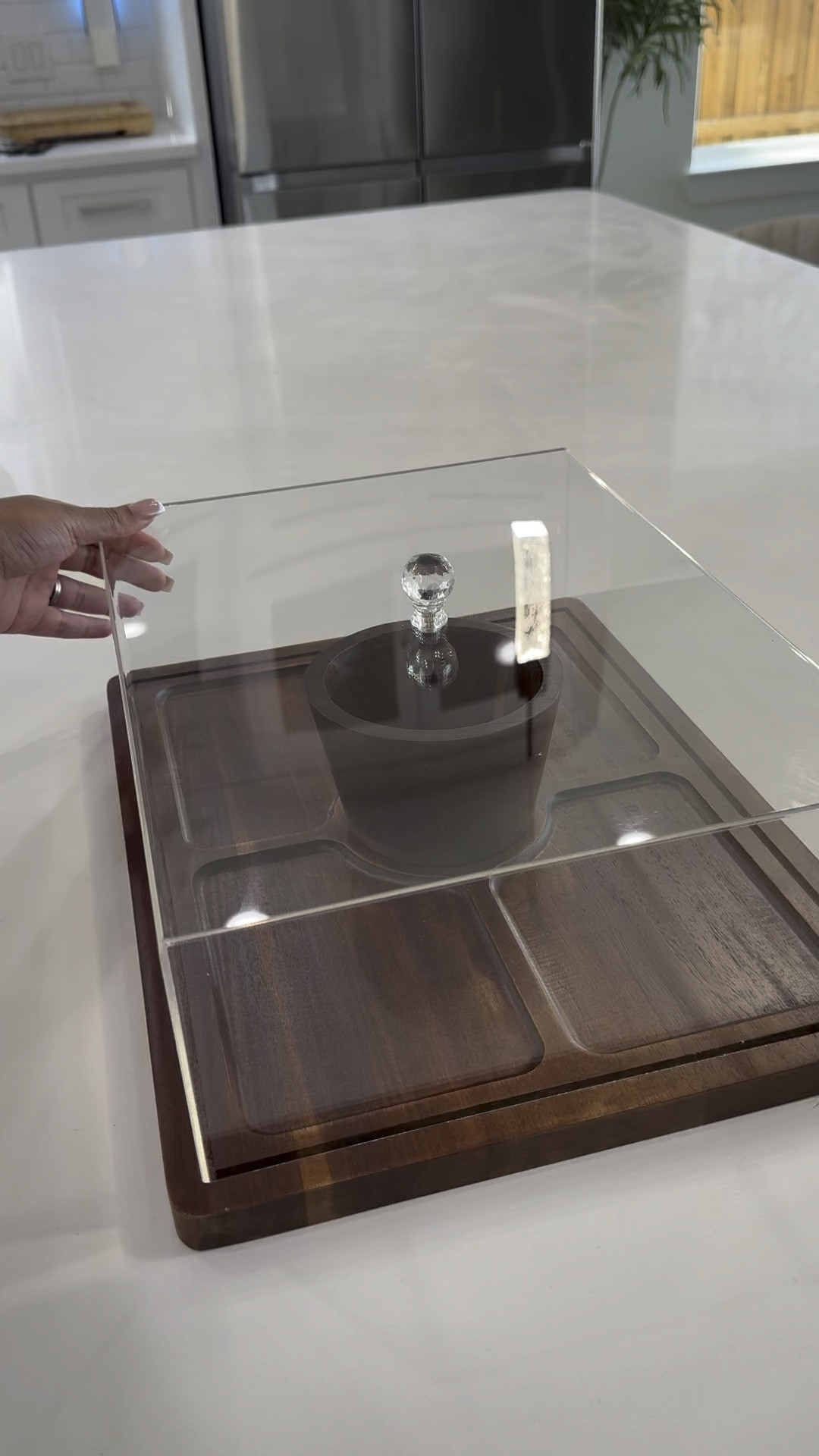 Reversible cake, stand, and charcuterie board