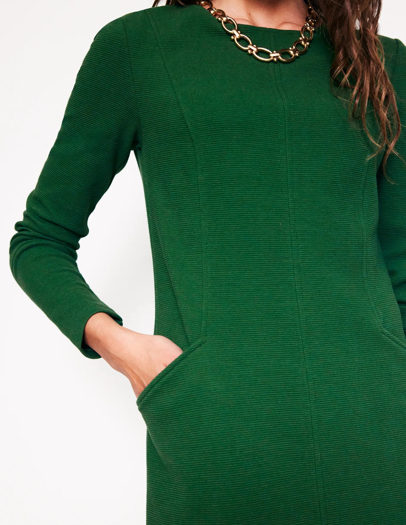 Ellen Ottoman Dress - Antique Gold | Boden US | Boden (US)