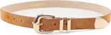 Petit Moments Atlas Faux Leather Belt in Black/Gold at Nordstrom, Size X-Small | Nordstrom