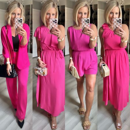 Pretty in pink!!!!! I’m a big fan!!! These all come in other colors options too!!!!
Wearing size small in everything except the 2 piece shorts set is medium!

#LTKstyletip #LTKfindsunder100 #LTKfindsunder50