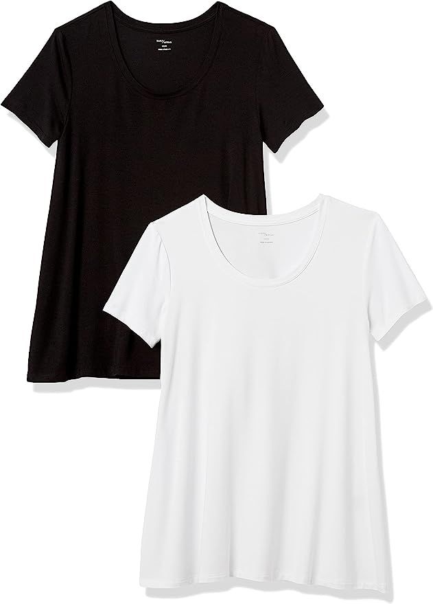 Daily Ritual Women's Jersey Short-Sleeve Scoop Neck Swing T-Shirt | Amazon (US)