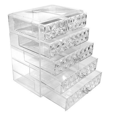 Sorbus Cosmetic Makeup and Jewelry Storage Case Display (4 Large/2 Small Drawers) | Target