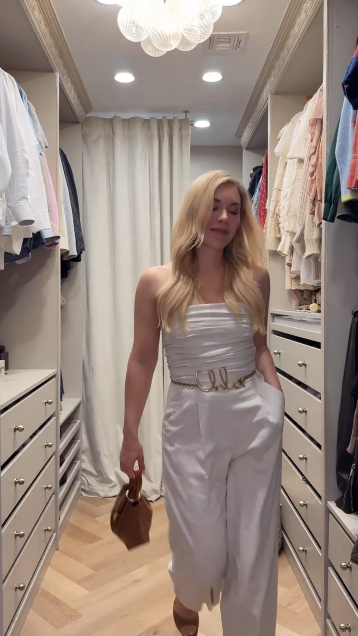 This is the perfect summer jumpsuit. (Stays up too!)
Linked to where to get this Chloe belt and Chloe bag for less 👏🏻

Summer outfit 
Summer
Vacation outfit

#LTKdayinmylife #LTKgrwm #LTKootd