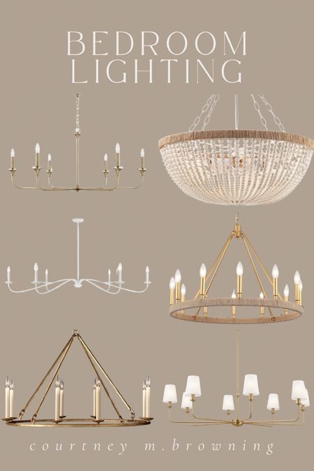 Bedroom lighting, brass chandelier, statement lighting, designer look for less light, home decor

#LTKhome