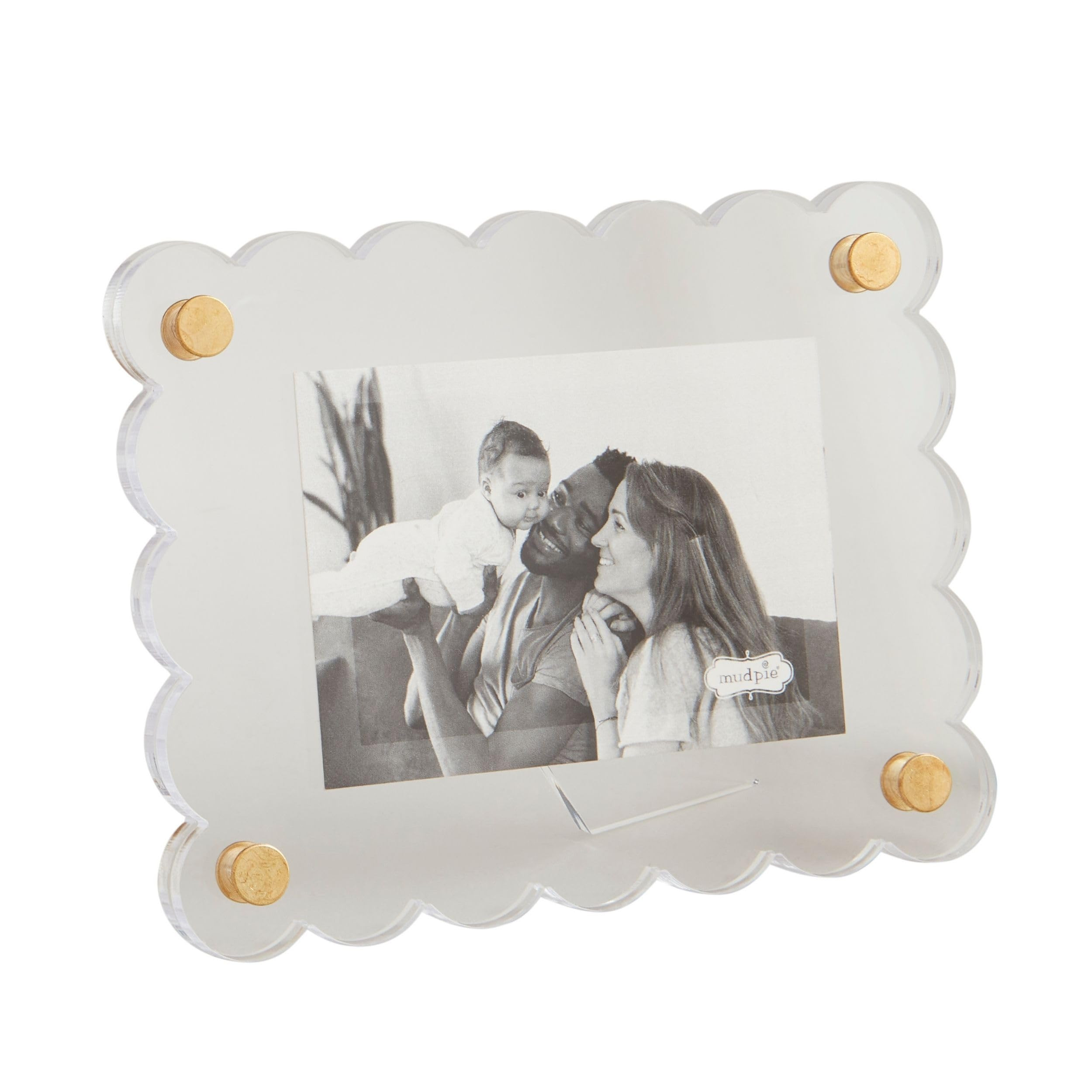 Mud Pie Rectangle Scallop Acrylic Frame; 4 1/4" X 5 1/2" | Amazon (US)
