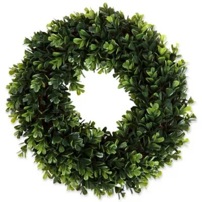 Pure Garden Boxwood 14-Inch Round Wreath | Bed Bath & Beyond