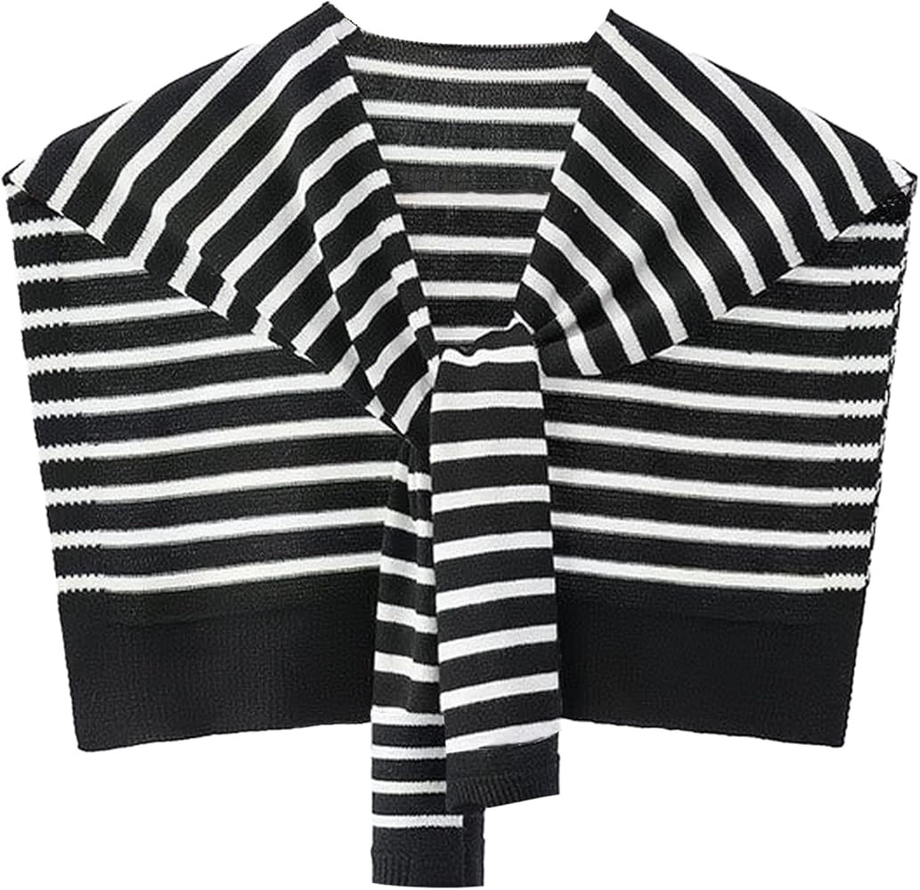 Sweater Shawl Wraps for Women Sweater Knitted Knotted Shawls Travel Casual Scarf Cape Shoulder To... | Amazon (US)