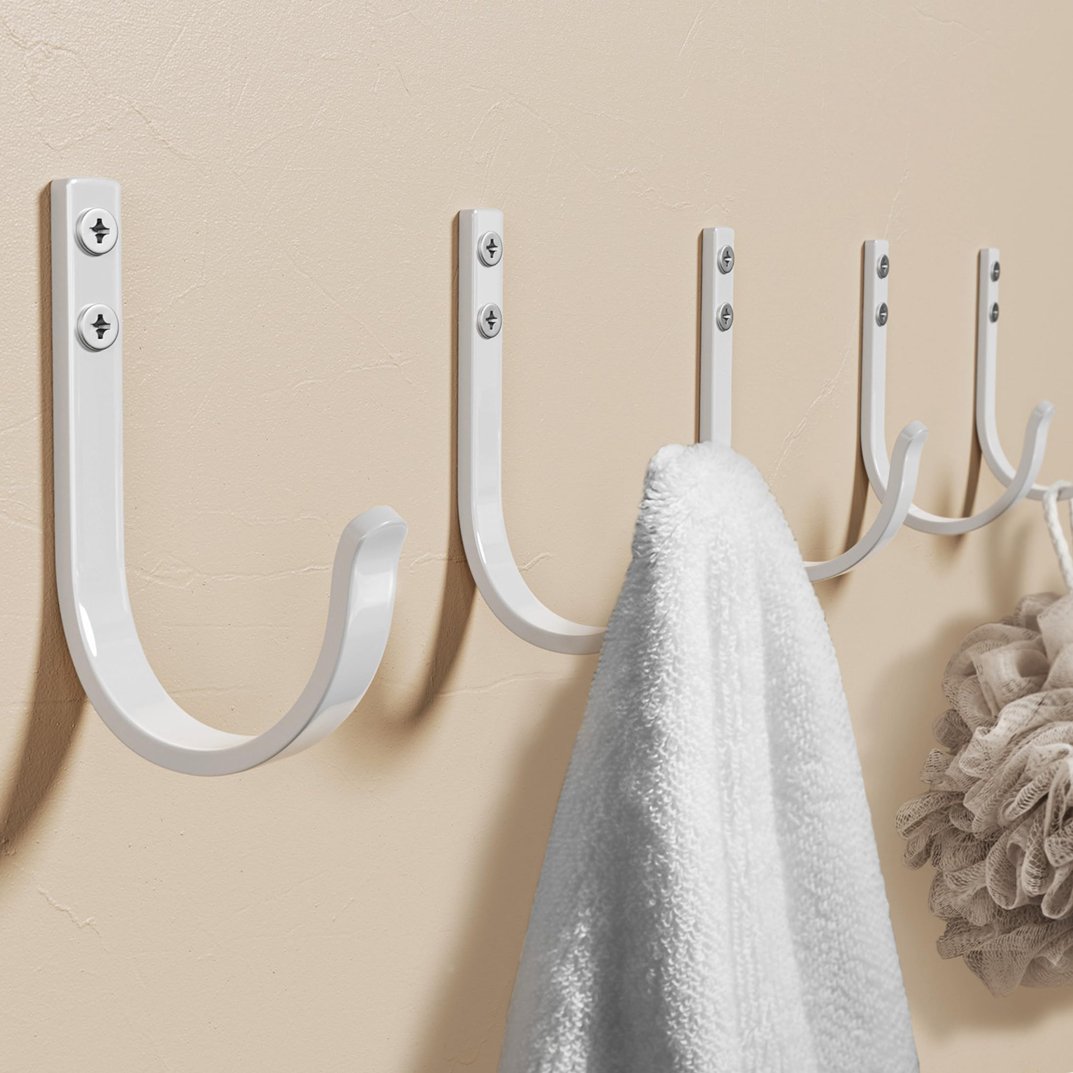 Wall Hooks for Hanging Towel/Coat - 22LB Screw in Metal Hanger Wall Mount, for Outdoor, Closet, D... | Amazon (US)