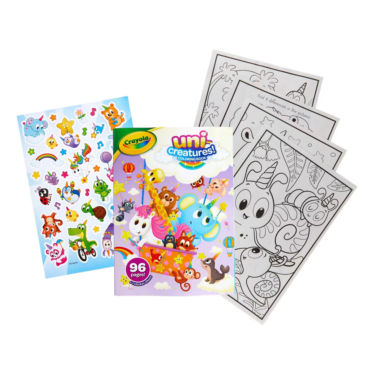 Crayola 96pg Uni-Creatures Coloring Book with Sticker Sheet | Target