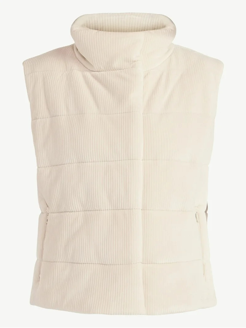 Avia Women's and Women's Plus Velour Ribbed Vest, Sizes XS-4X | Walmart (US)