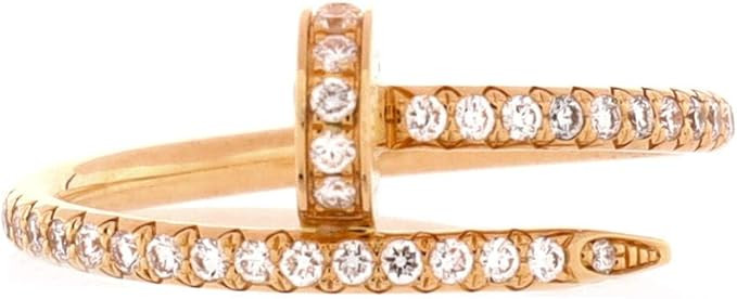 Amazon.com: Cartier, Pre-Loved Juste un Clou Paved Ring 18K Yellow Gold with Diamonds Small, Yell... | Amazon (US)