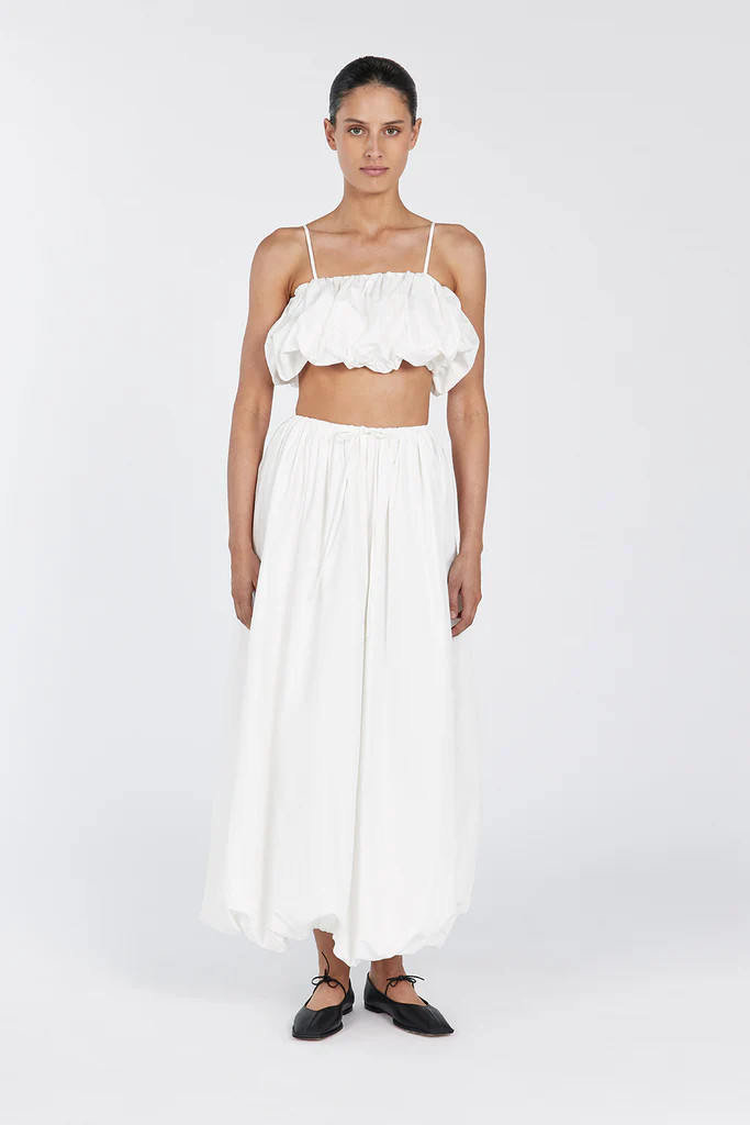 MONTY WHITE BUBBLE CROP TOP | DISSH