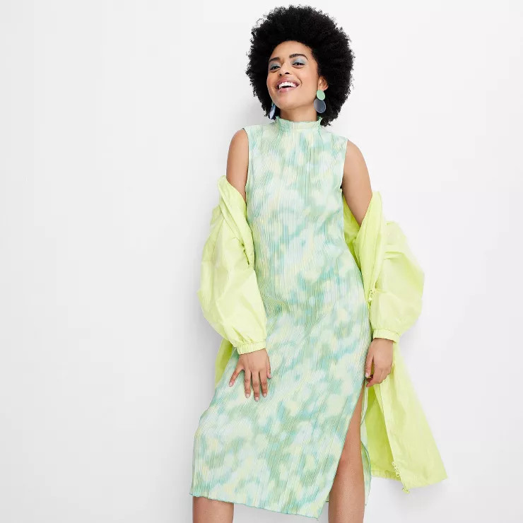 Women's Sleeveless Watercolor Plisse Midi Dress - Future Collective™ with Gabriella Karefa-John... | Target