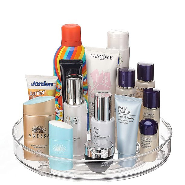 SUPTREE Clear Rotating Lazy Susan Turntable Organizer for Kitchen Cabinets Spices 9.25 inch Stora... | Walmart (US)