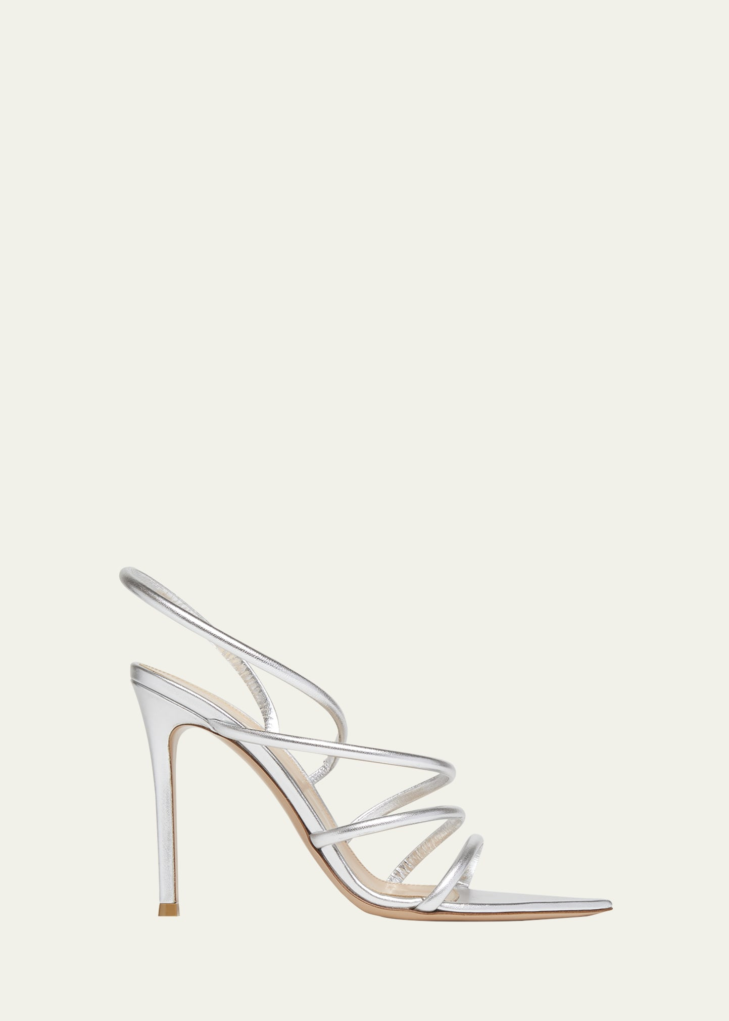 Gianvito Rossi Metallic Leather Strappy Sandals | Bergdorf Goodman