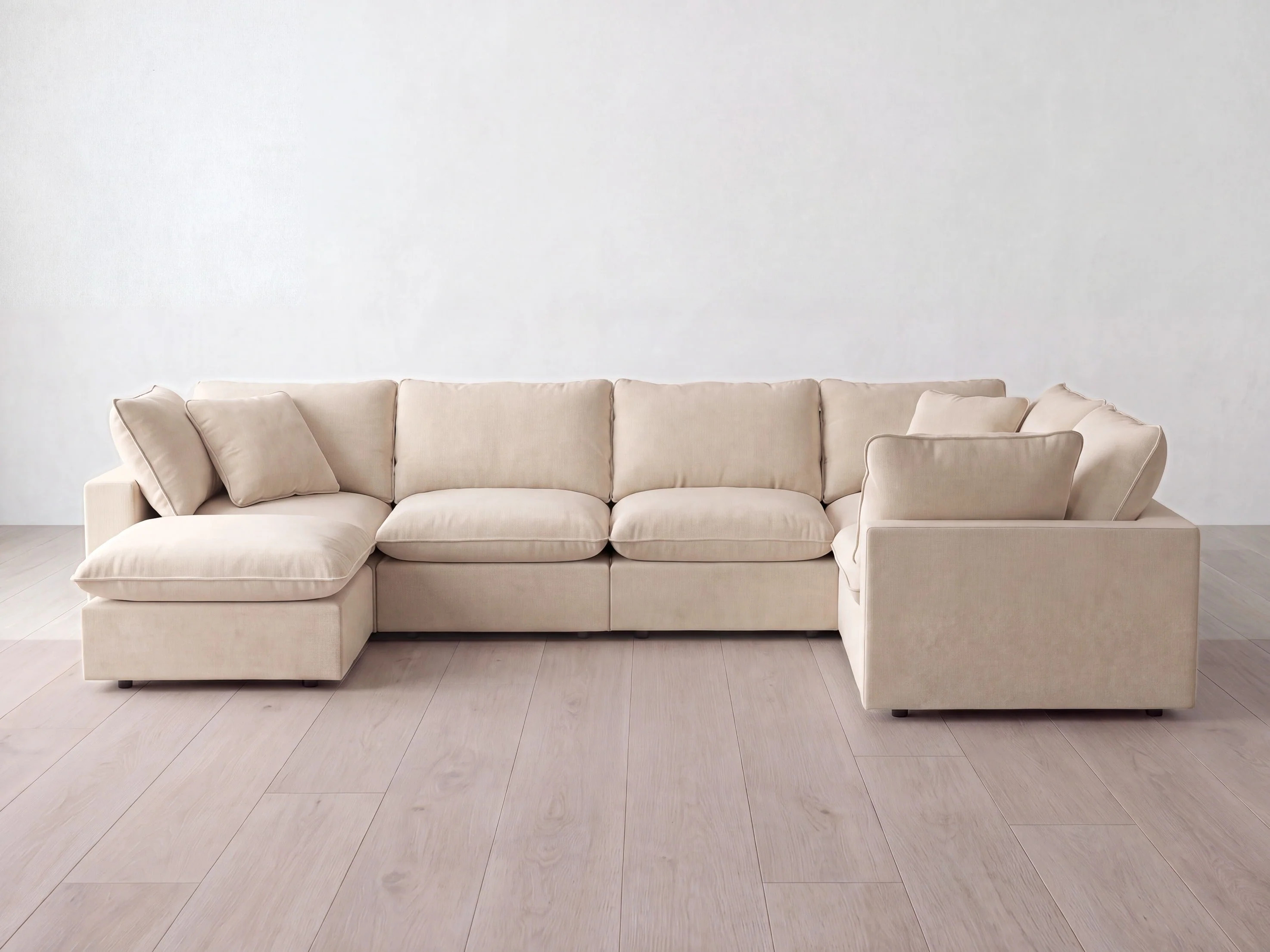 Kova Pillow Modular 6-Piece L-Sectional + Ottoman | Albany Park