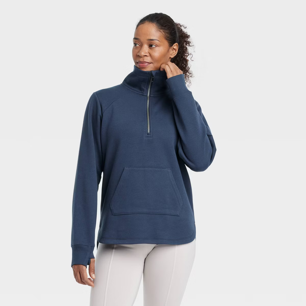 Women's Fleece 1/2 Zip Legging Friendly Pullover Sweatshirt - All In Motion™ | Target