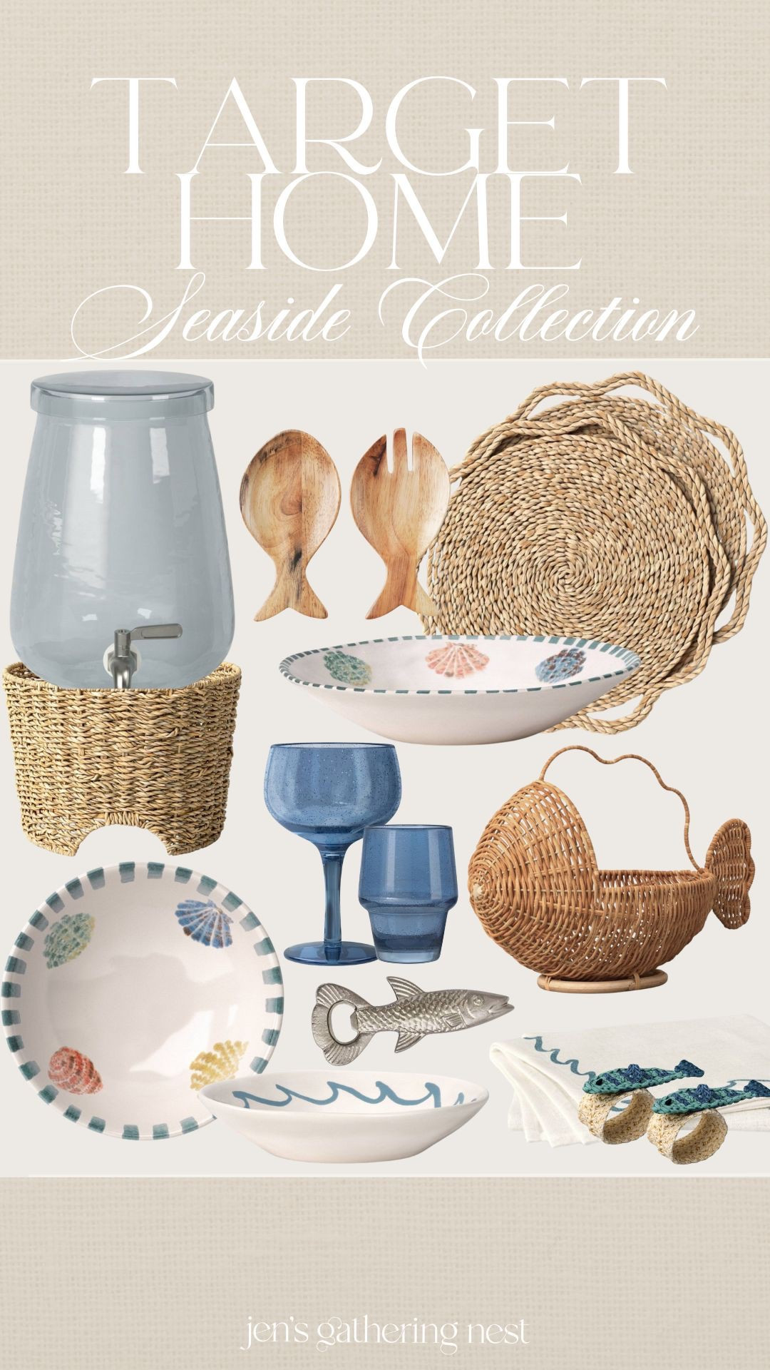 New Today 🐟 Target Seaside outdoor entertaining + serveware collection ✨
These are screaming ANTHRO with the European summer vibes 🤍 I fear I may need these for the beach house 🐚 

#target #targethome #targetfinds #targethaul #coastal #beachhouse #miami #30a #floridakeys #rattan #outdoorentertaining #outdoorparty #europeansummer #deisgnerinspired #lookforless #shells 

#LTKHome #LTKFindsUnder50 #LTKSeasonal