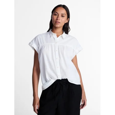 Time and Tru Women's Camp Shirt, Sizes XS-XXXL | Walmart (US)
