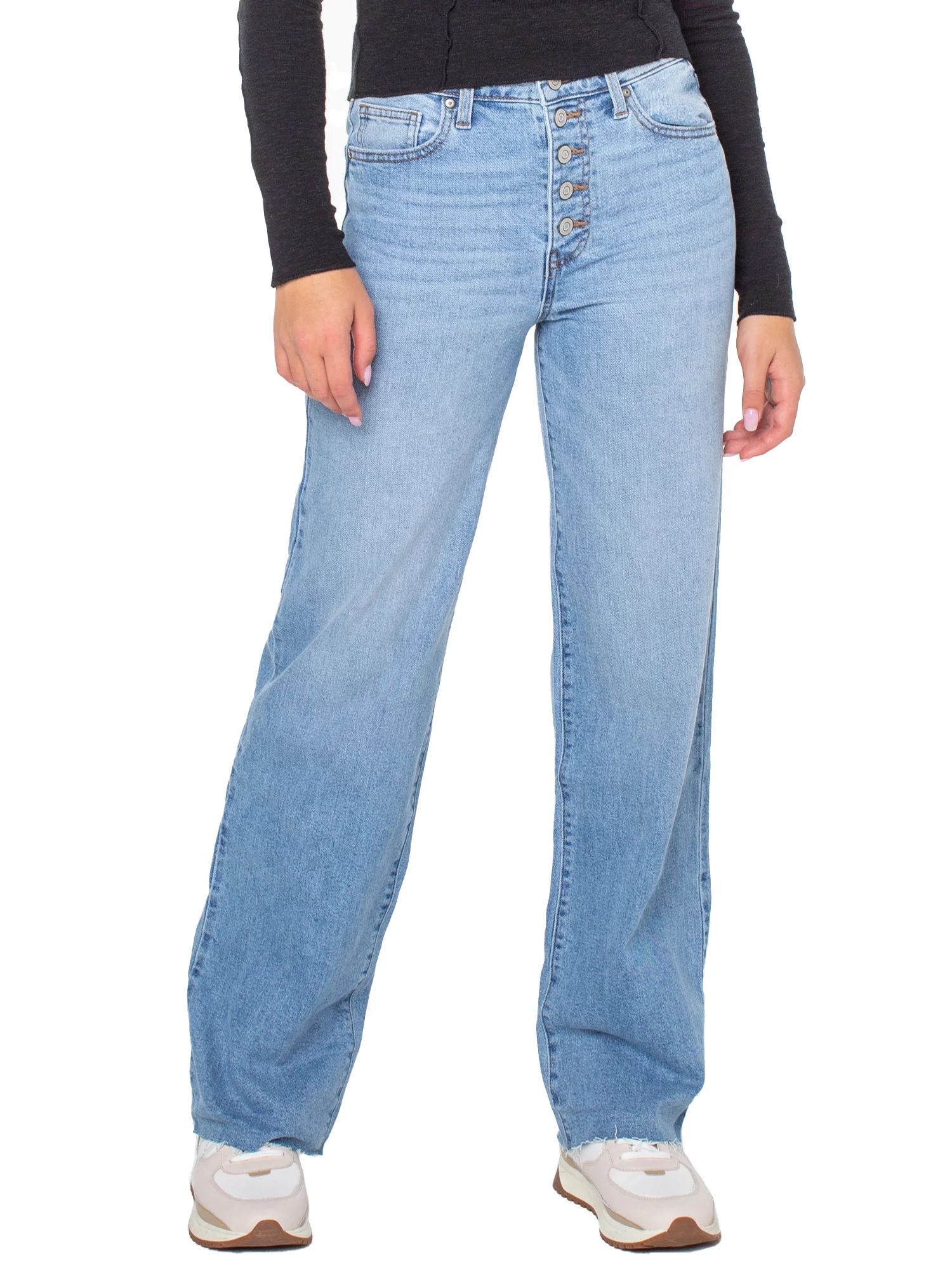 Celebrity Pink Women's High Rise Wide Leg Jean - Walmart.com | Walmart (US)