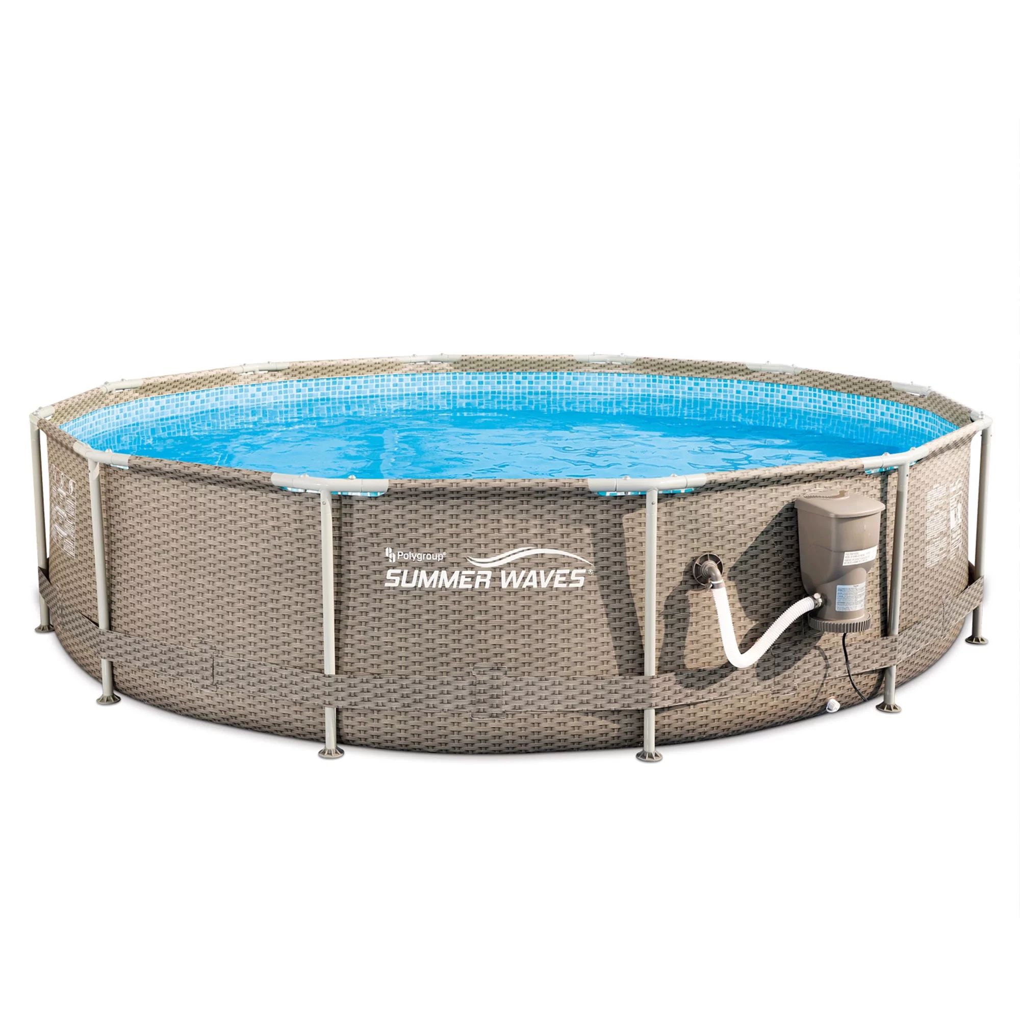 Summer Waves Active 12ft x 30in Above Ground Frame Swimming Pool with Filter - Walmart.com | Walmart (US)