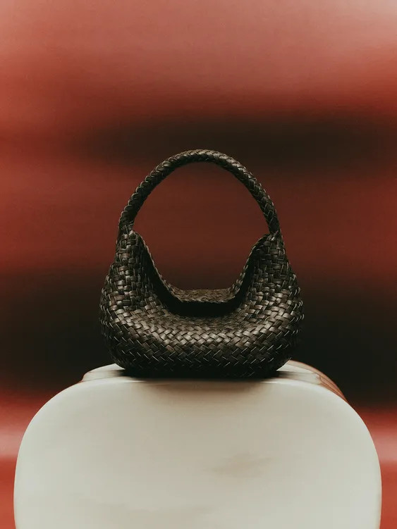 Nappa leather braided mini bag | Zara Canada